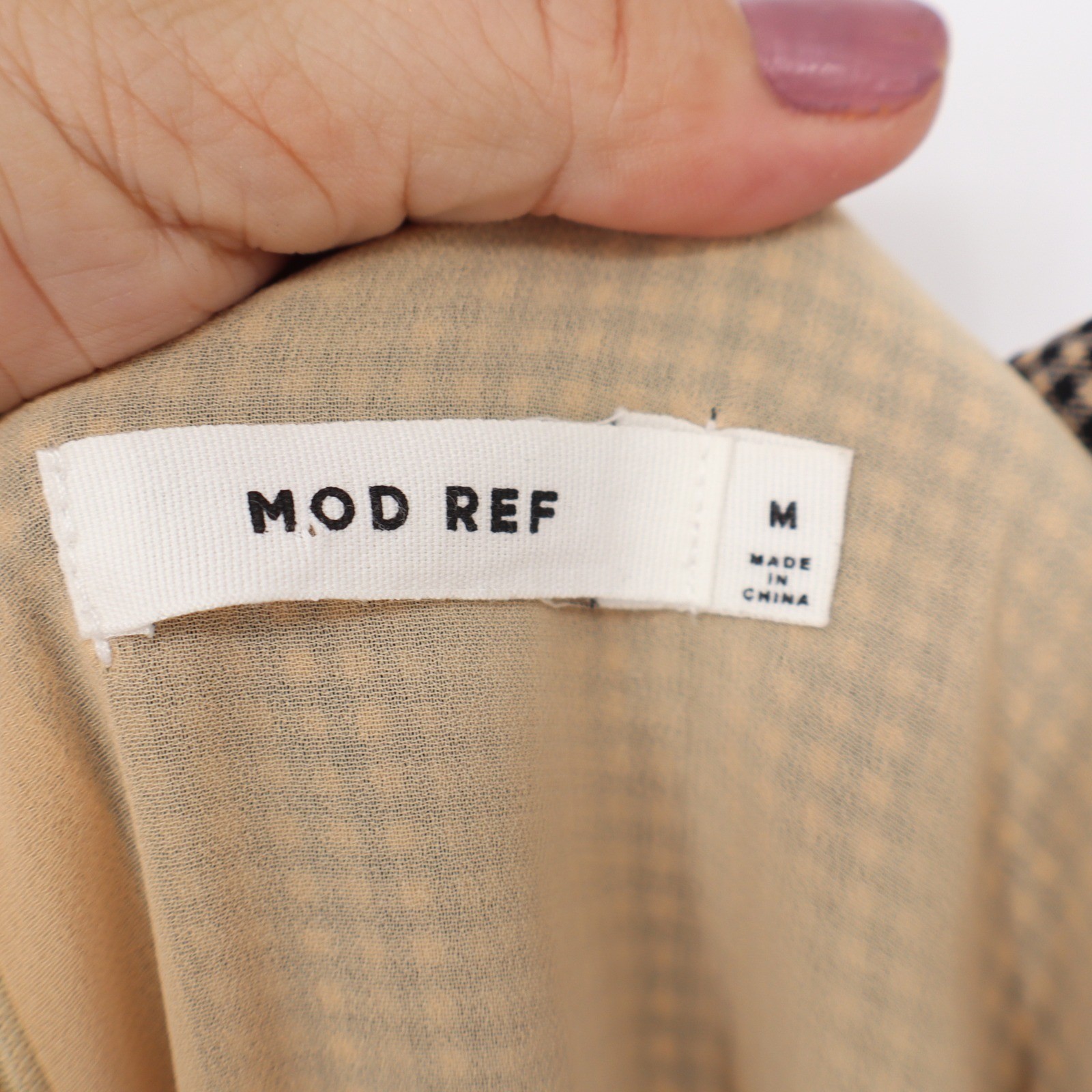 Mod Ref Tan Black Gingham Square Neck Sleeveless Maxi Dress Side Slits Size M