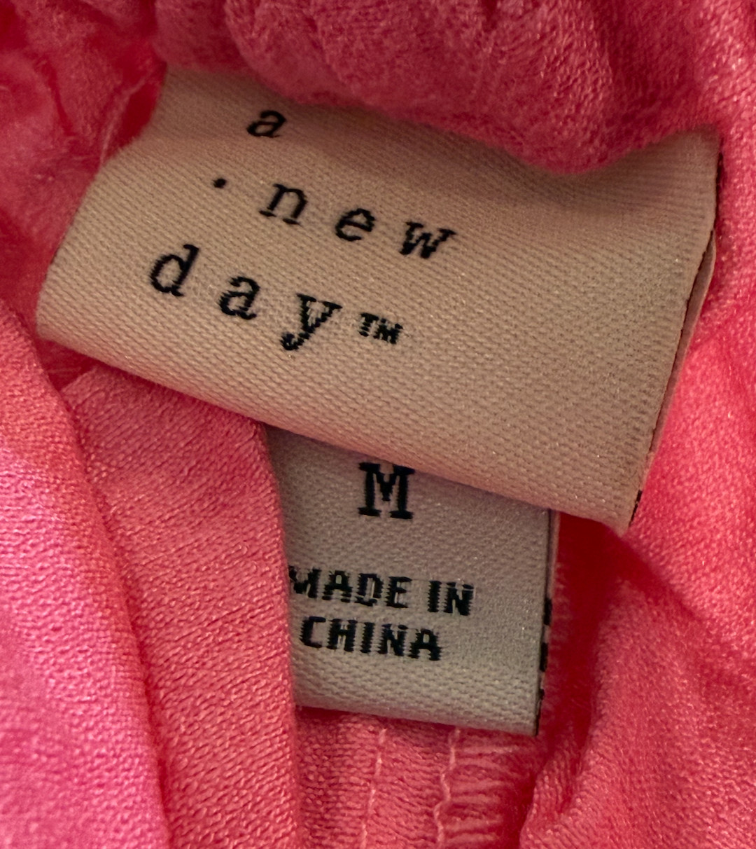 NWT A NEW DAY PINK FLUTTER SHORT SLEEVE TIE BACK MIDI DRESS SZ M