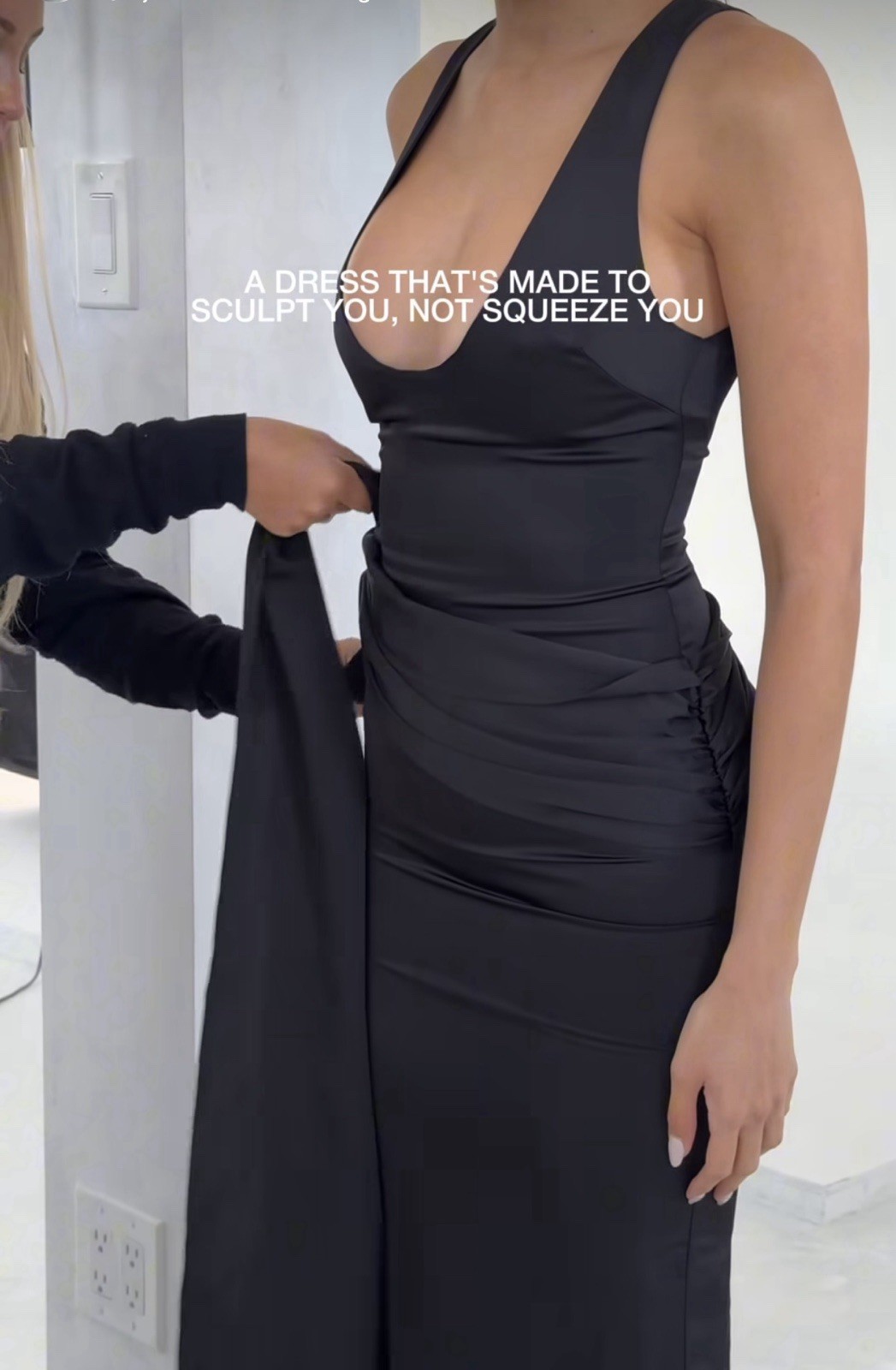 Heiress Beverly Hills Black Satin Dress Size Small NWT. SOLD OUT