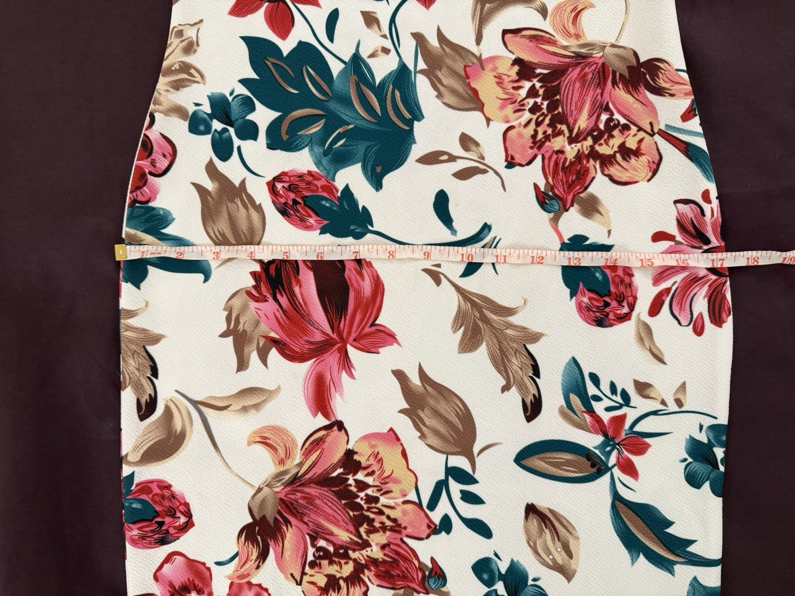 SHEIN Clasi Floral Mock Neck Bodycon Midi Dress White Pink Size S EU 36 US 4