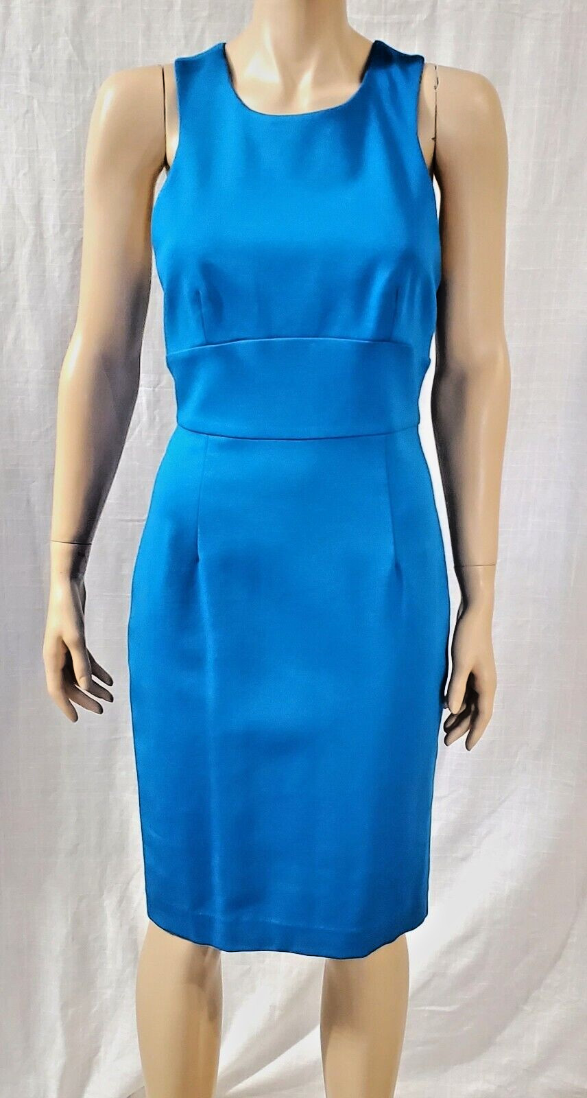 Trina Turk Robyn Blue Cocktail Sheath Dress Racerback Sleeveless Sz 8 NWT $278