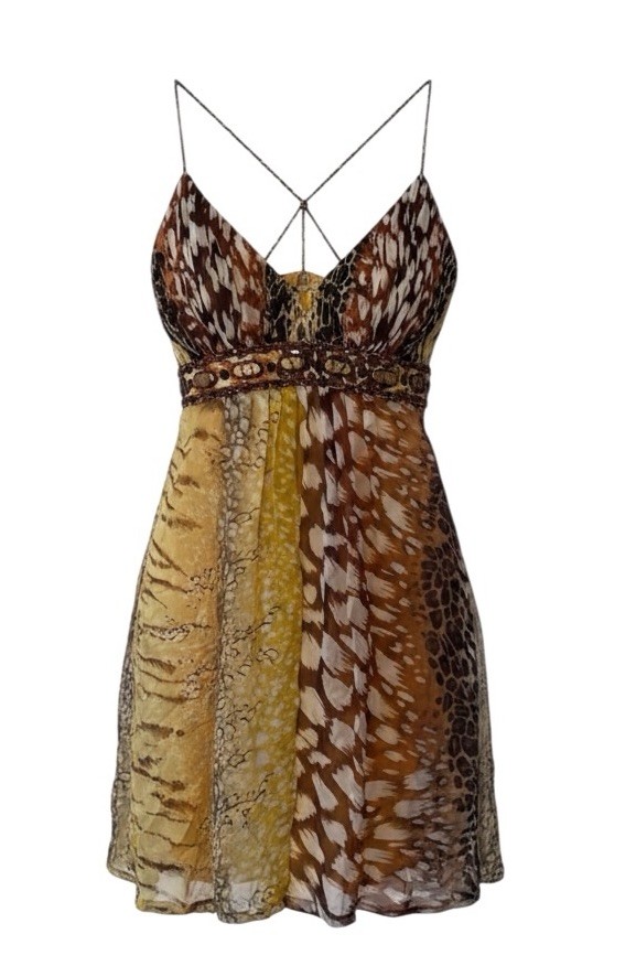 Sue Wong 100% Silk Beaded Dress