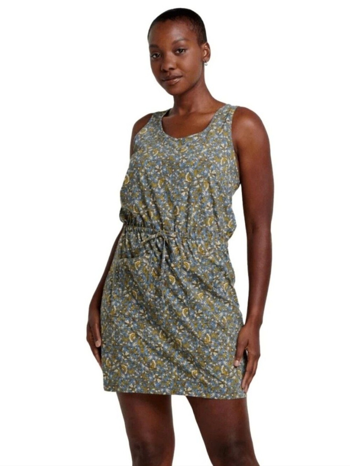 Toad&Co Sunkissed Livvy Tank Dress Lightweight Floral Athleisure Sporty