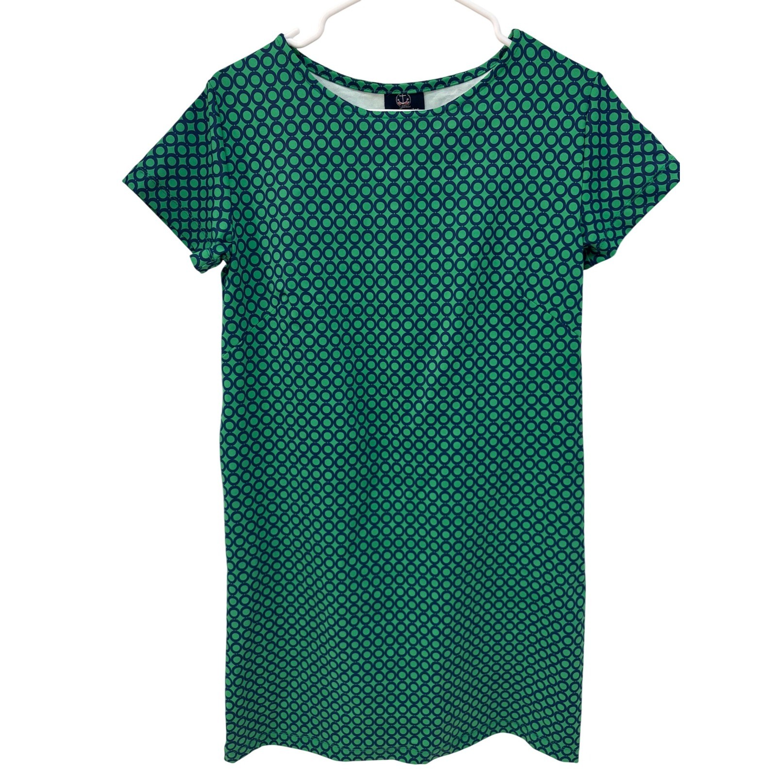 Sailor Sailor Green & Navy Blue Geometric Print Casual Dress – Size S