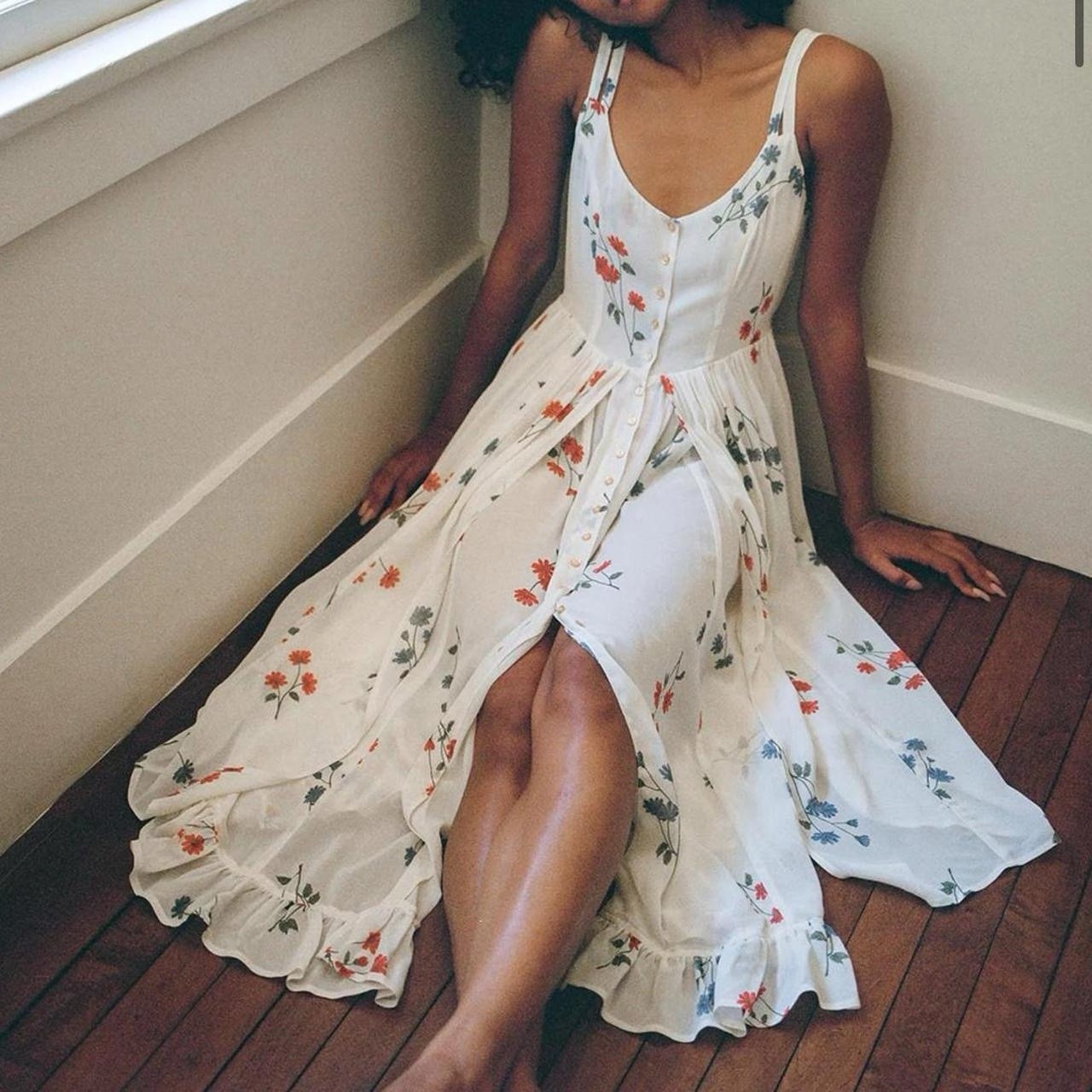NWT Christy Dawn Nicks Dress Calendula Print Size Medium