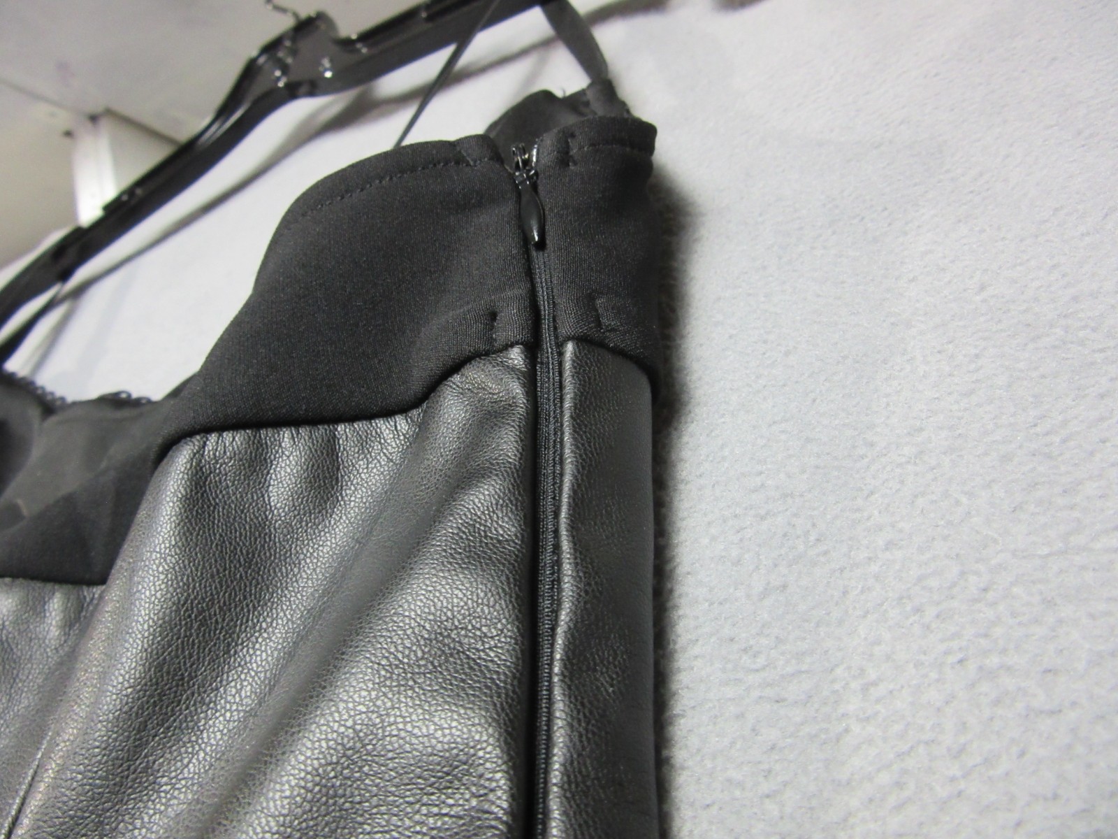 Outcast Dress Womens Medium Black Leather Castiel Mini Goth Party Alternative