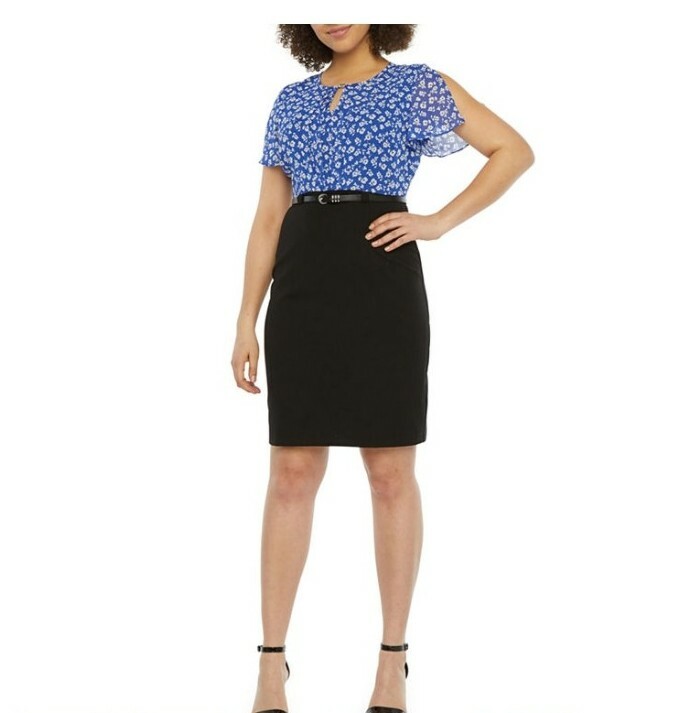 ALYX Short Sleeve Sheath Dress Sz 6 Cobalt Black BRAND NWT HOT ITEM