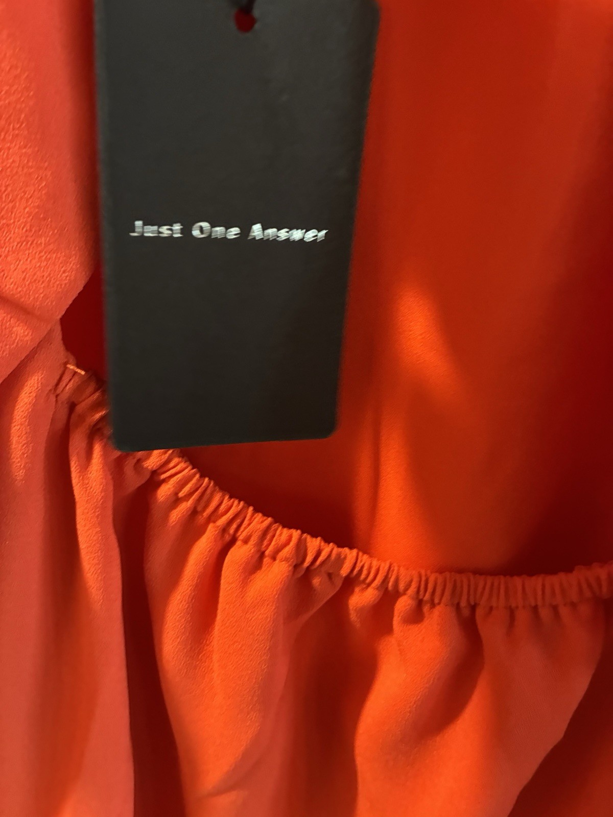 J.O.A. Los Angeles Orange Solid Shift Short Dress High Neck Sleeveless M