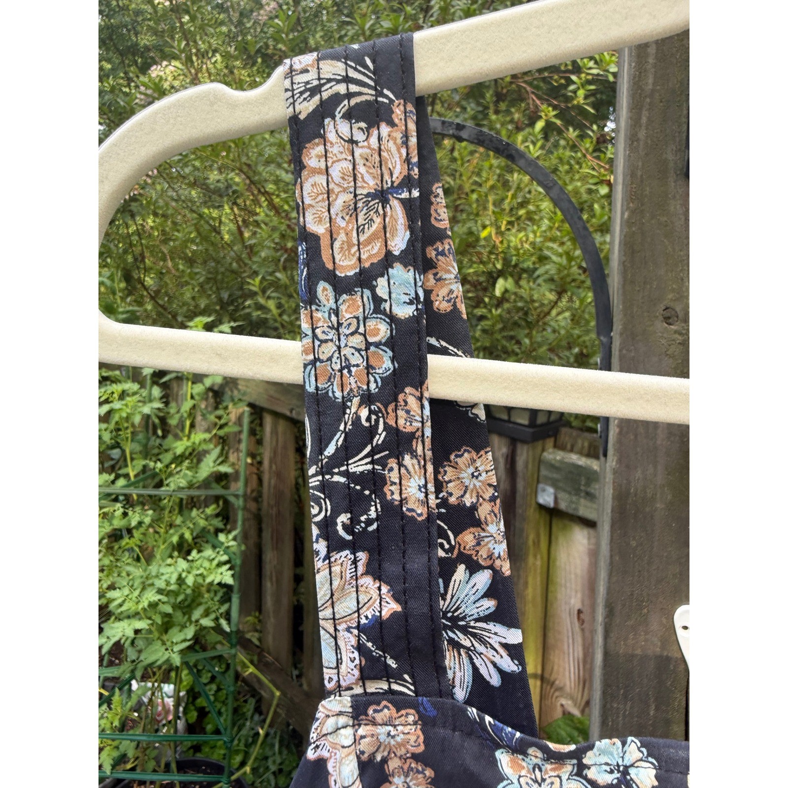 Lane Bryant Floral Smocked Back Midi Dress Black Blue Yellow Plus Size 20 NEW