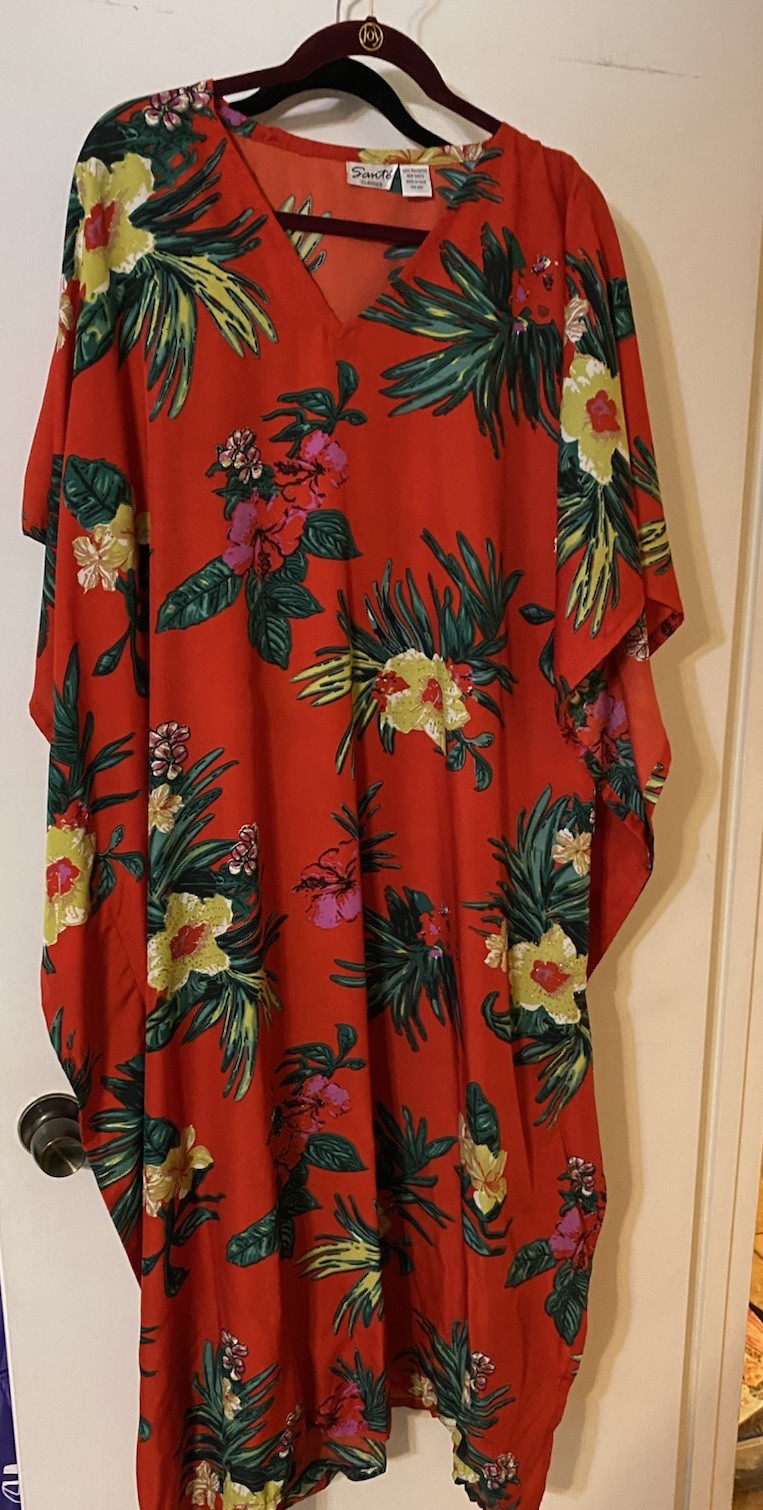 Sante Classics 3 Kaftan Lounging Dress Boho One Size Multi Color Lot Of 3