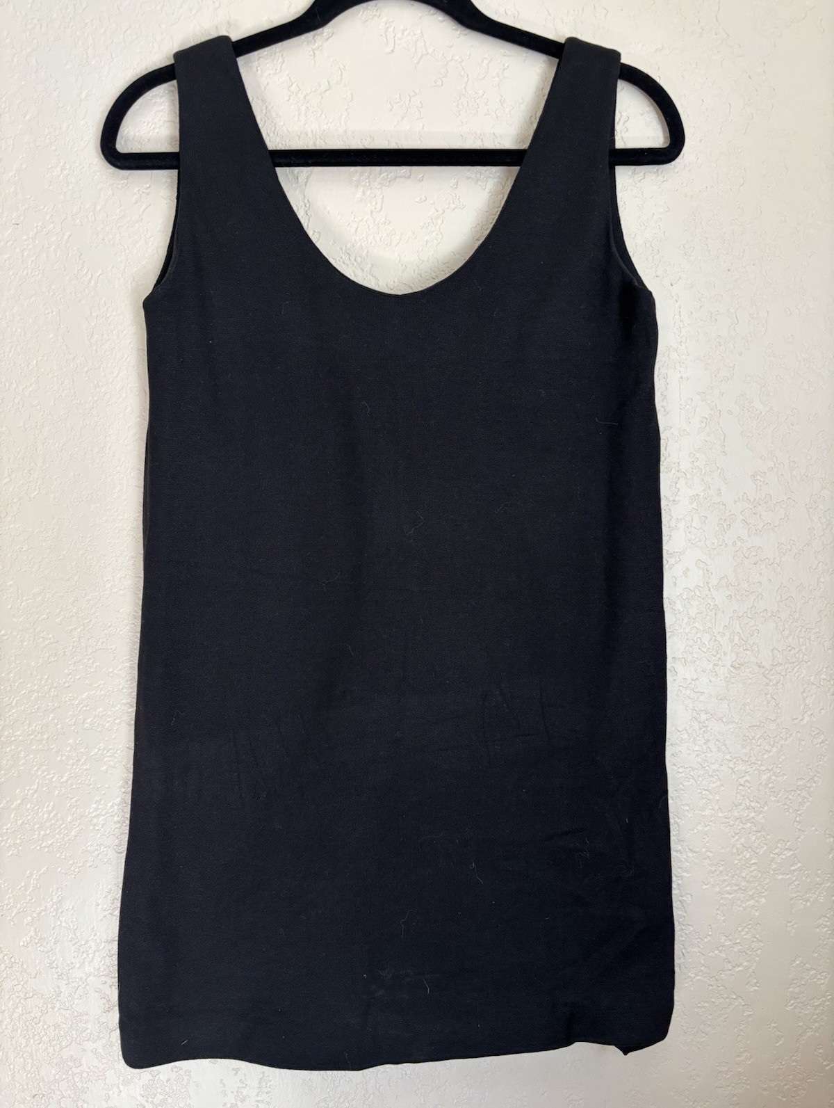 VTG Jeanette for St. Martin Black Scoop Neck Sleeveless Mini Shift Dress size S