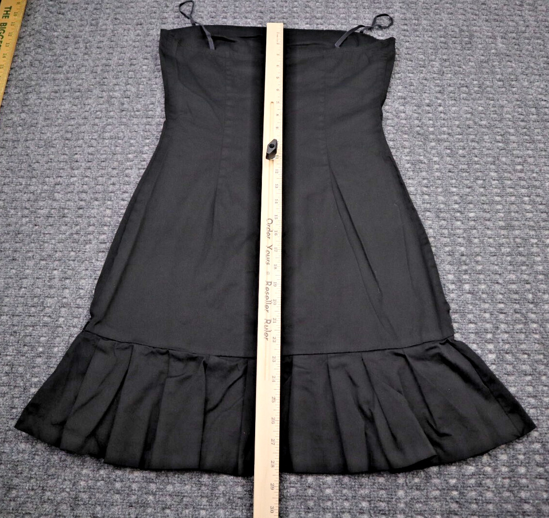 Lipstick Mini Strapless Tuxedo Dress LBD Women’s Size M Black Flared Back Zip