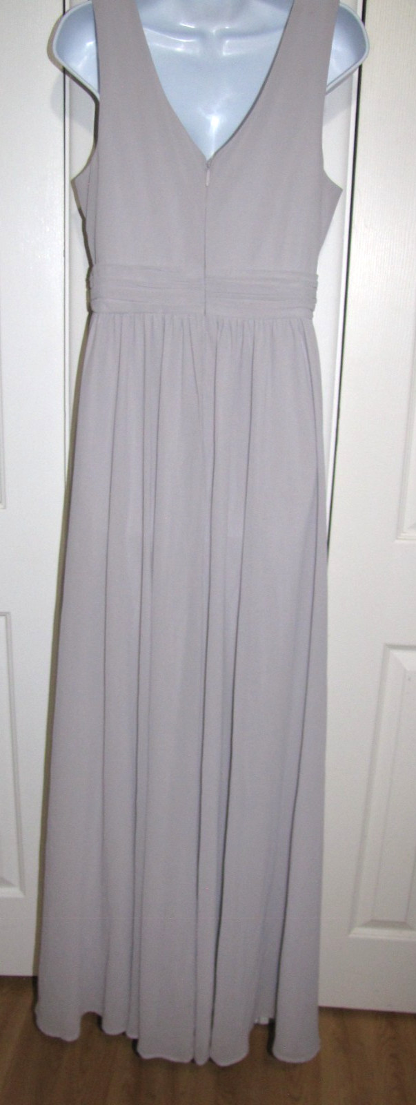 NWT Lulus Maxi Formal Dress Heather-Lavender Chiffon Cross-over-V-neck Wm. M