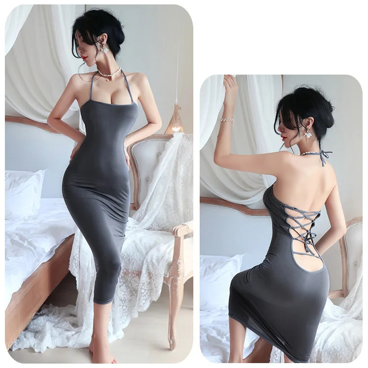 New Satin Sling Maxi Dress Women Y2K Summer Bodycon Sexy Party Sundress