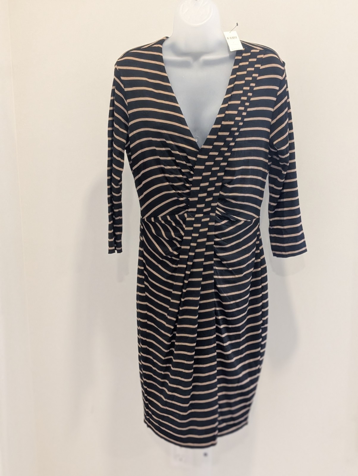 NEW Bailey 44 Confluence Stripe Dress Size Small Bodycon Pencil Black Motif NWT