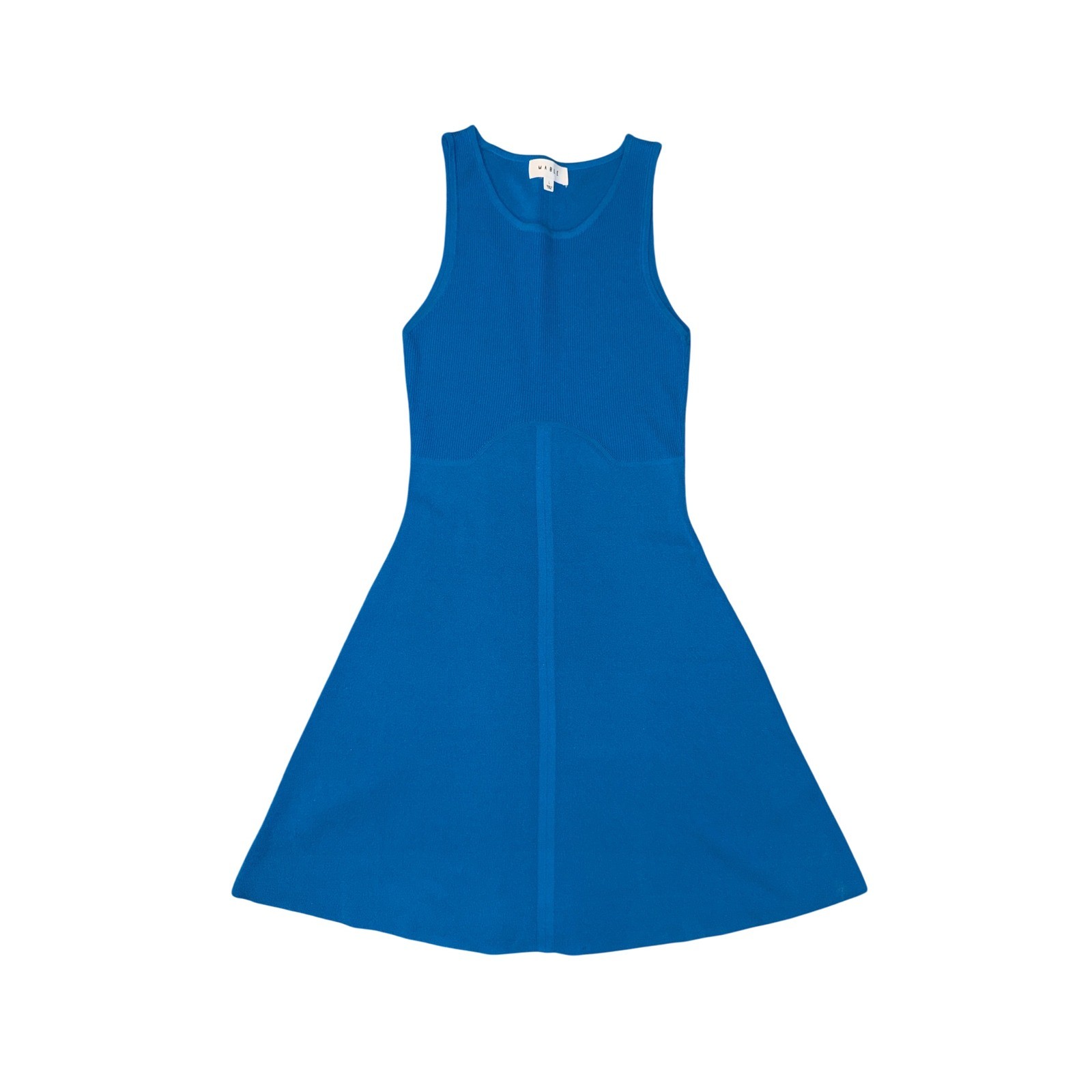 Mable Knit Dress Womens Large Blue Sleeveless Fit Flare MD4185