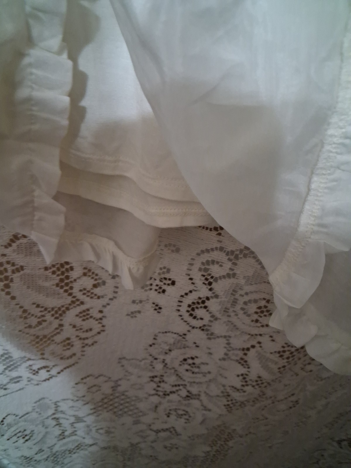 True Couture White Silk Cotton Ruffled Halter Dress NWT.