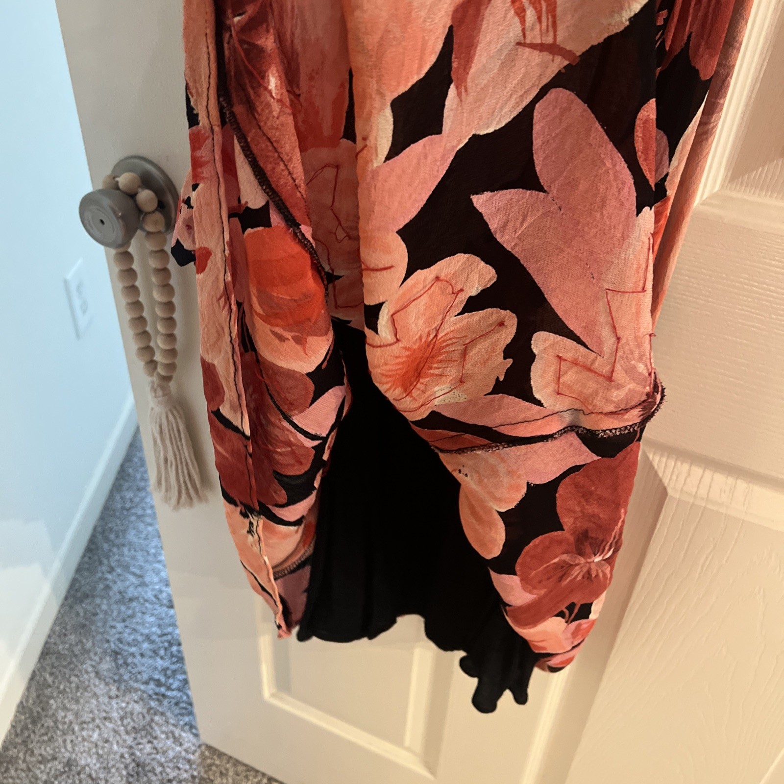 Majick Floral Vintage Beaded Sleeveless Pink Dress Size medium