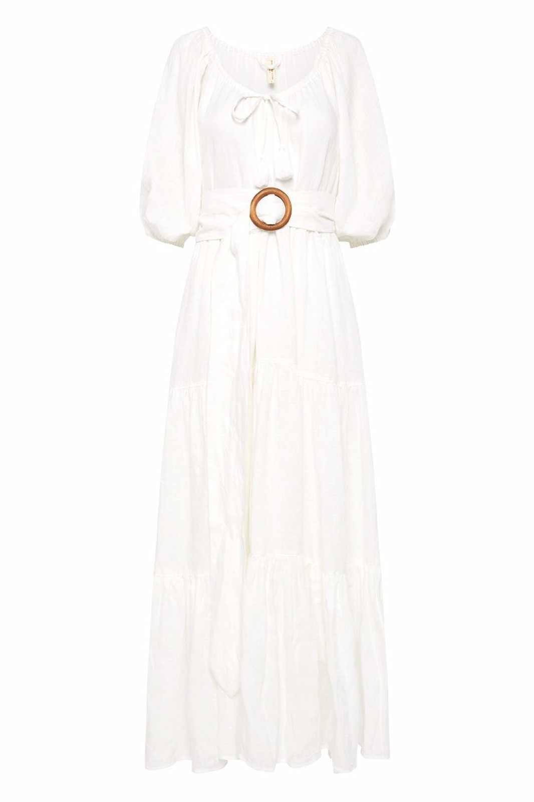 SPELL & THE GYPSY Gardenia White Dress With Belt Linen Size M SP5