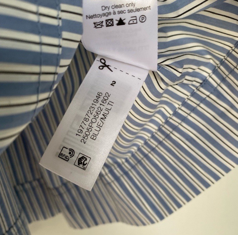 NWOT Veronica Beard Susan Striped Mini Dress In Blue Multi Size 2