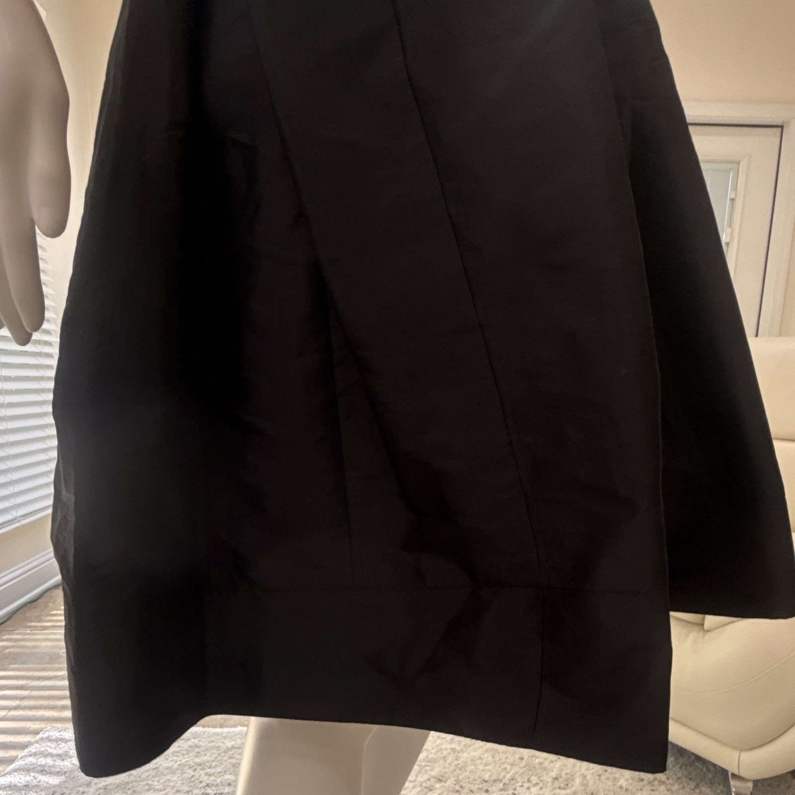 Alexia Admor Black Silver Geometric Jacquard Fit & Flare Pocket Cocktail Size M