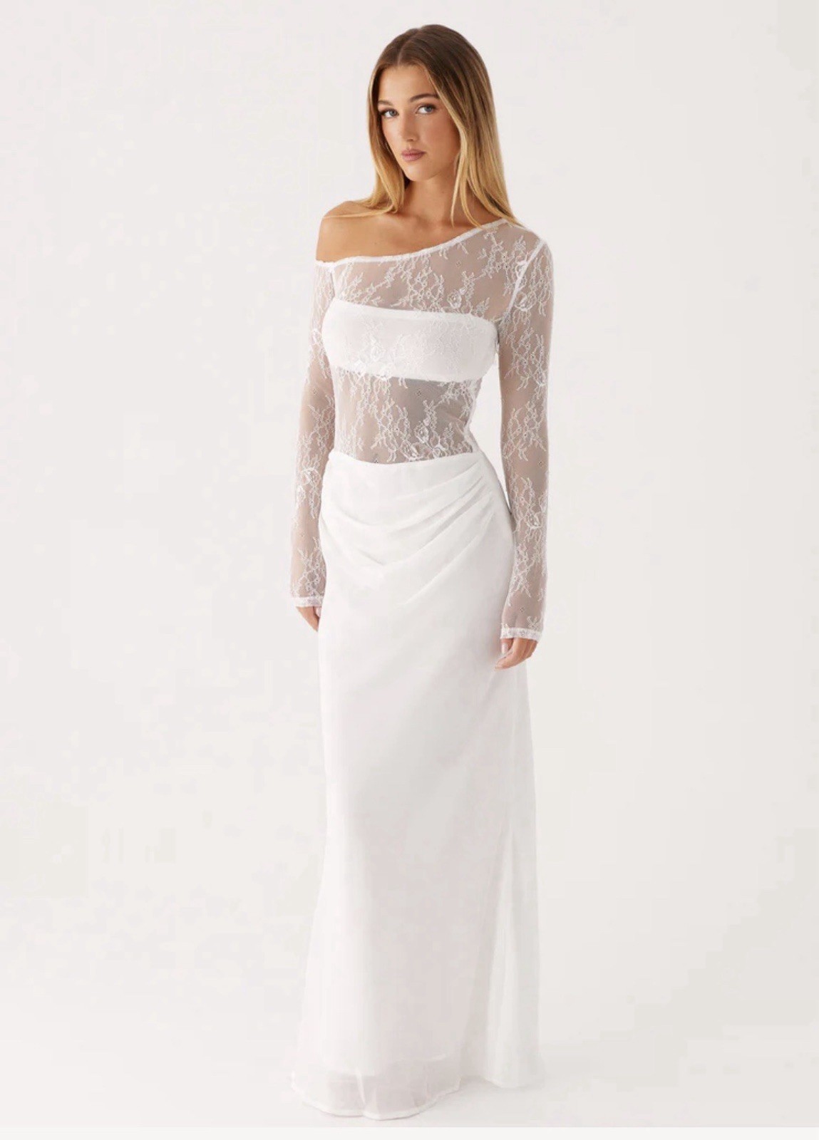 Peppermayo Take Your Time Maxi Dress – White – Sz M