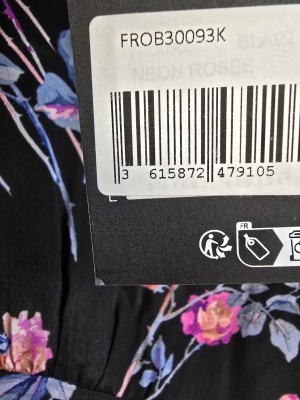 The Kooples Midi V-Neck Short Sleeve Dress Women’s EU 0 Black/Pink Floral