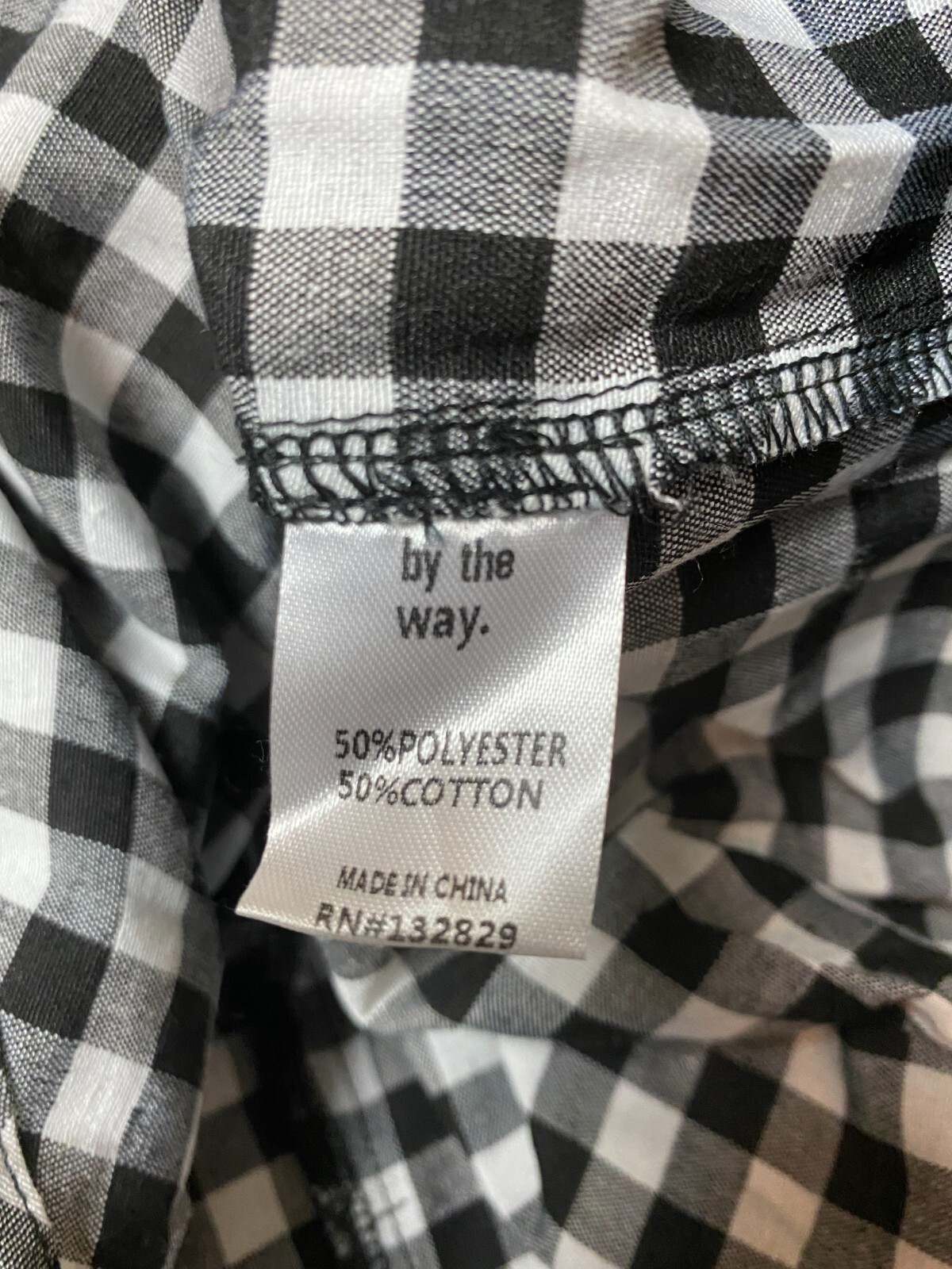 $64 NEW By The Way Roselyn Gingham Mini Dress Black & White Check XXS, XS, S, M