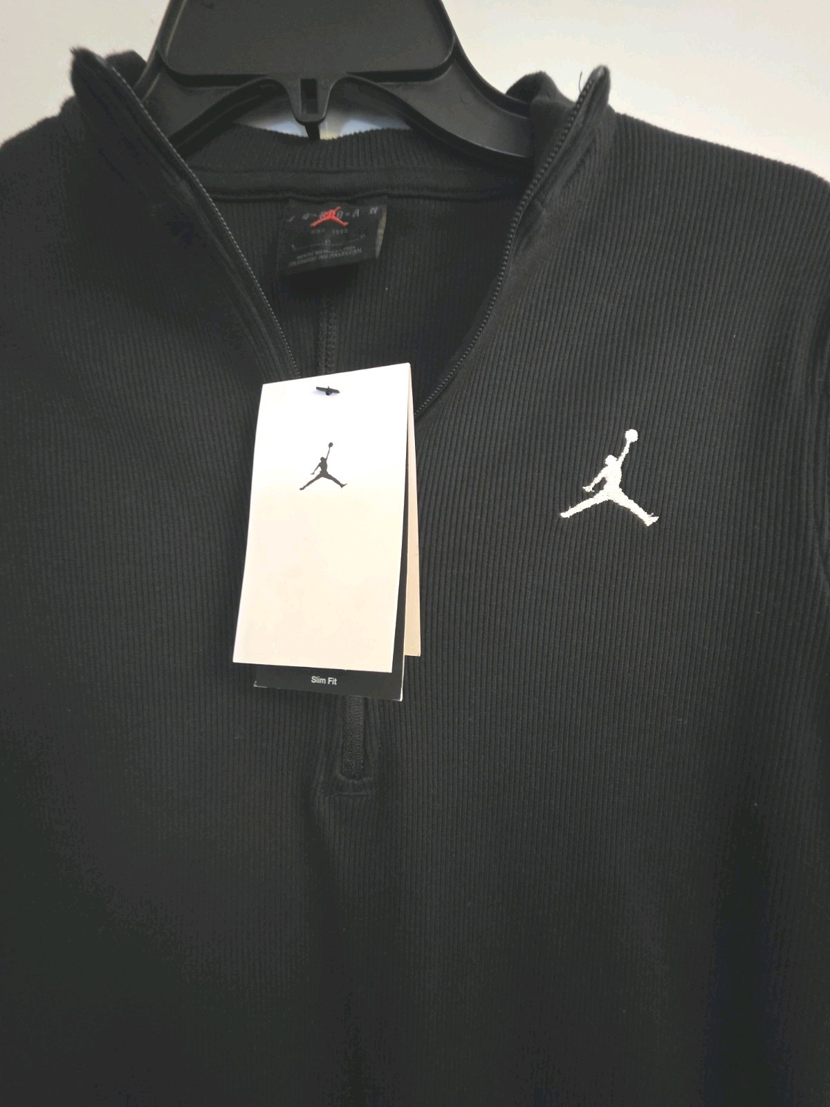 Nike Jordan Women’s Half-Zip Ribbed Knit Dress Black HF9478-010