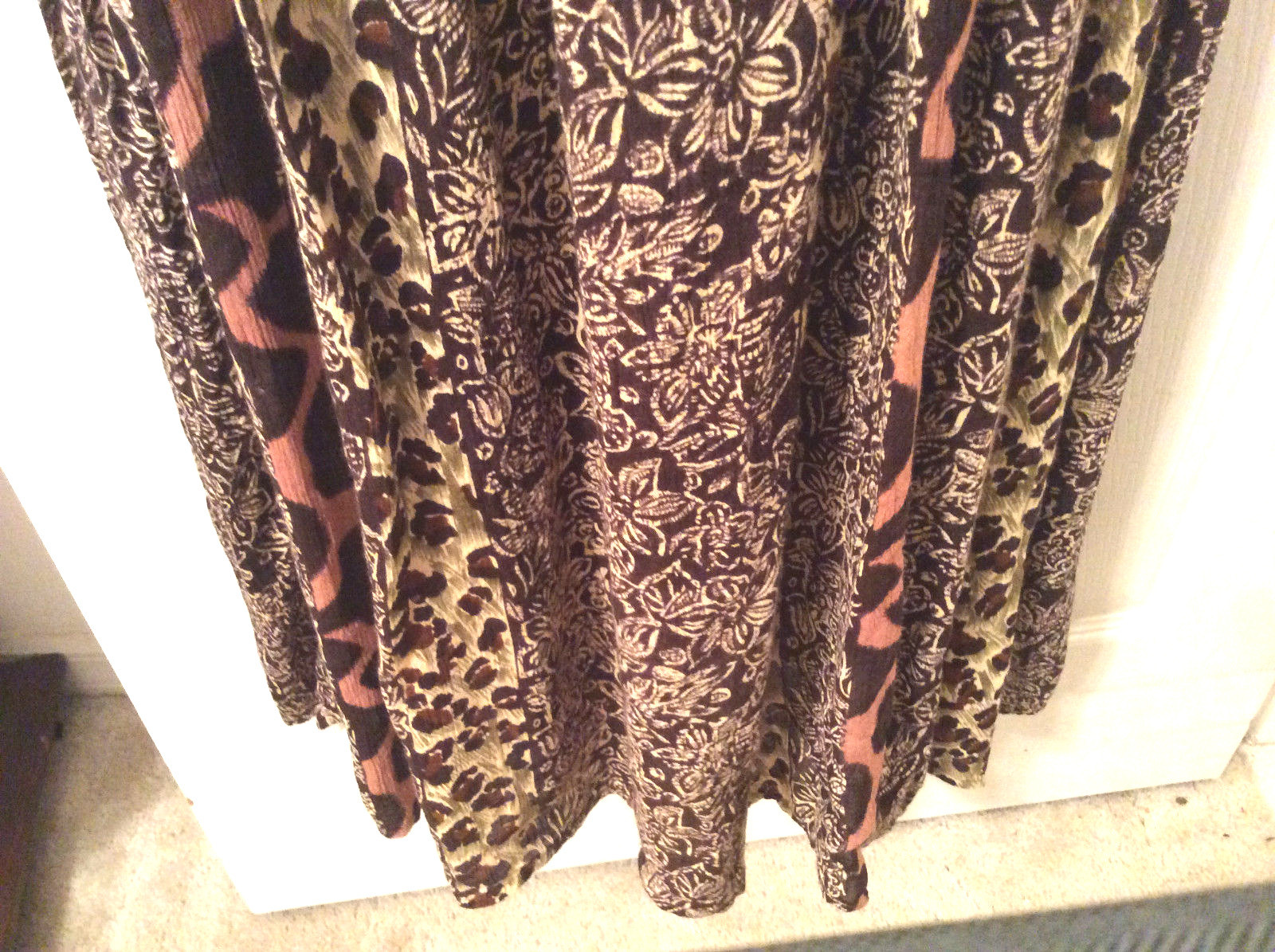 MPH Womens Sleeveless Maxi Dress Brown Animal Print | Small | India