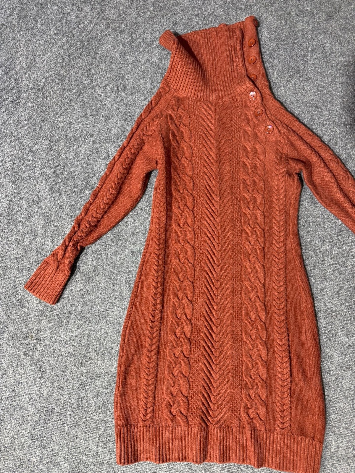 👗 BLENCOT Women’s Knit Sweater Dress – Brown (Size Large)