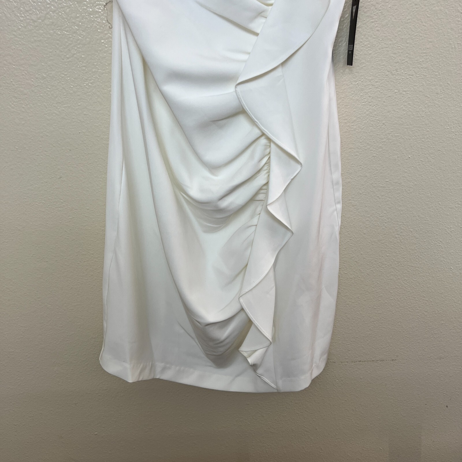 GUESS Spaghetti Strap Square Neck Short Cocktail Body Con Dress Sz 14 in White