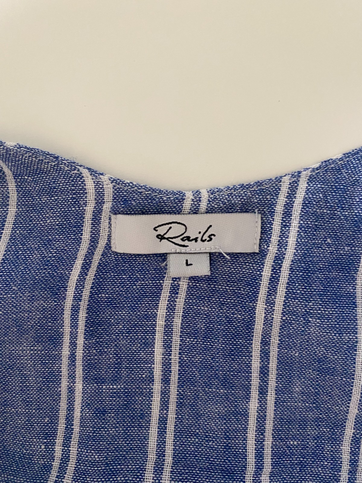 Rails Mattie Dress Mixed Blues Stripe Size Large