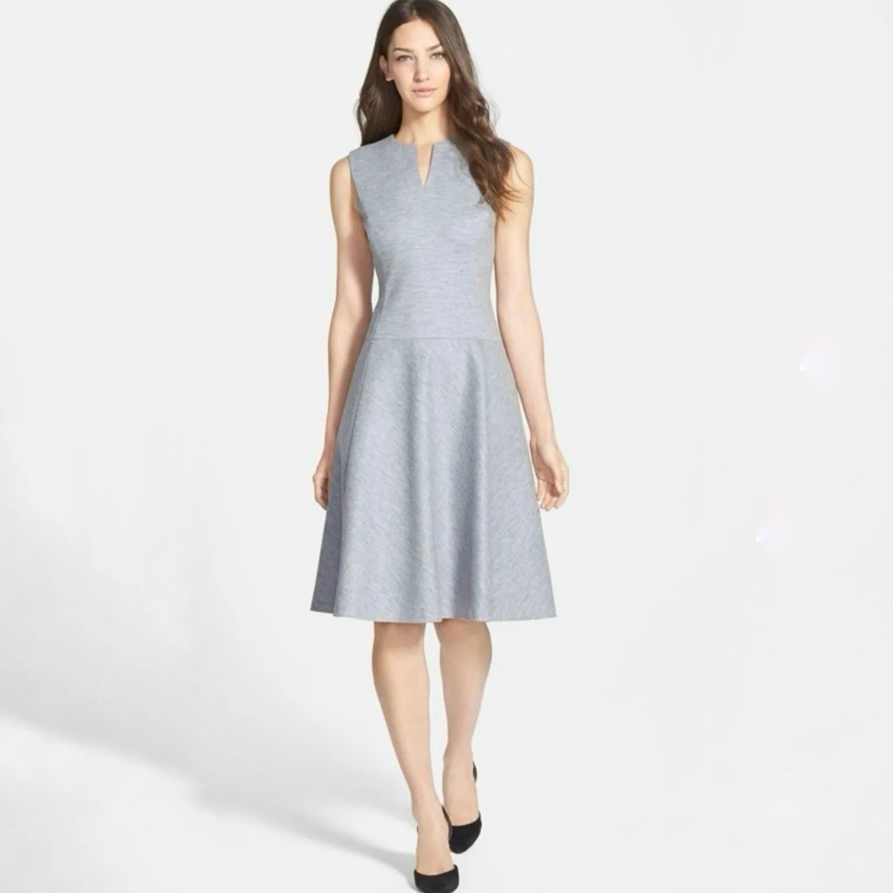 Classiques Entier Size 4 Wool Blend Sleeveless Dress Heather Gray NWT $298