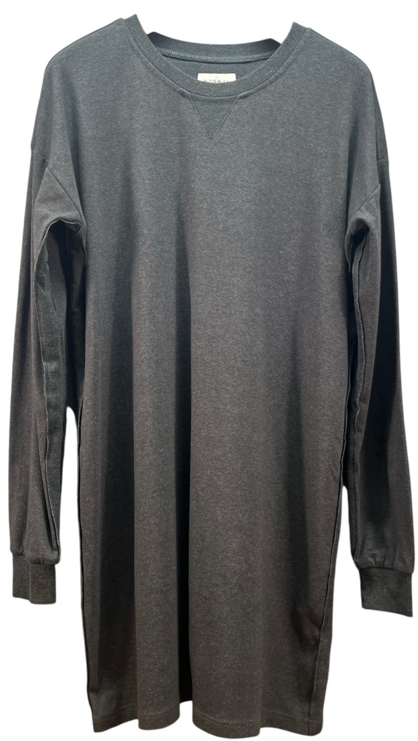 The Normal Brand Puremeso Everyday Dress Charcoal Gray Size XL Long Sleeve