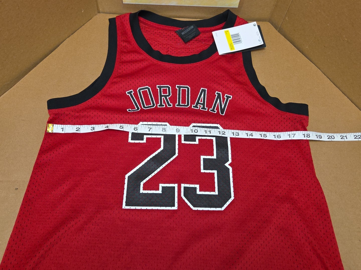Nike Air Jordan Womens S Heritage Core Dress Jersey 23 Red DO5029-100 Loose Fit