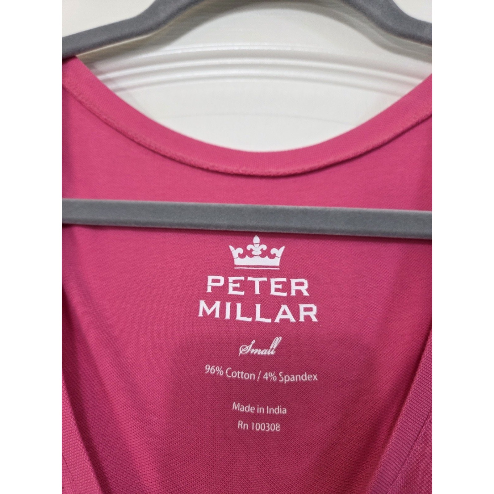 Peter Millar Bright Pink Stretchy Drawstring Waist Tank Midi Dress, Size Small