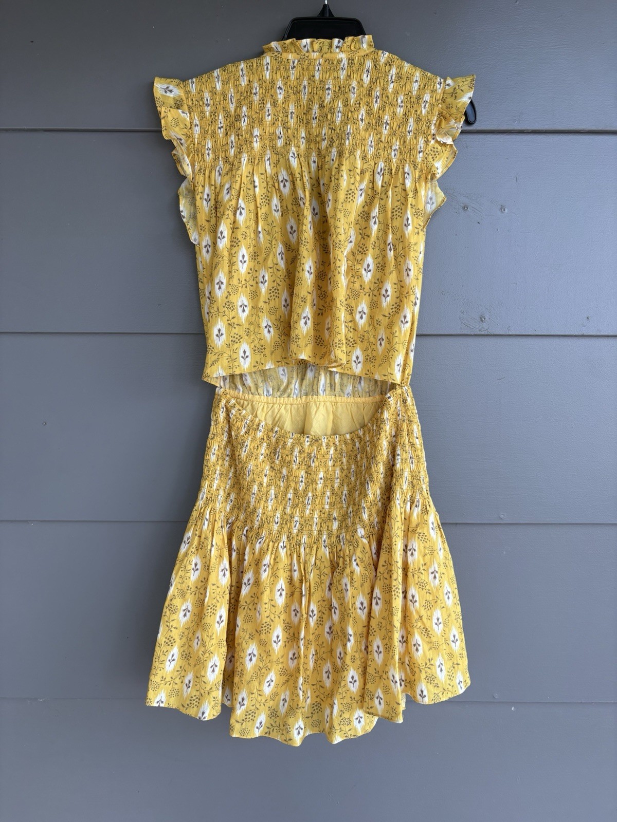 Veronica Beard Rayna Botanical Ikat Mini Dress Open Back Size 4