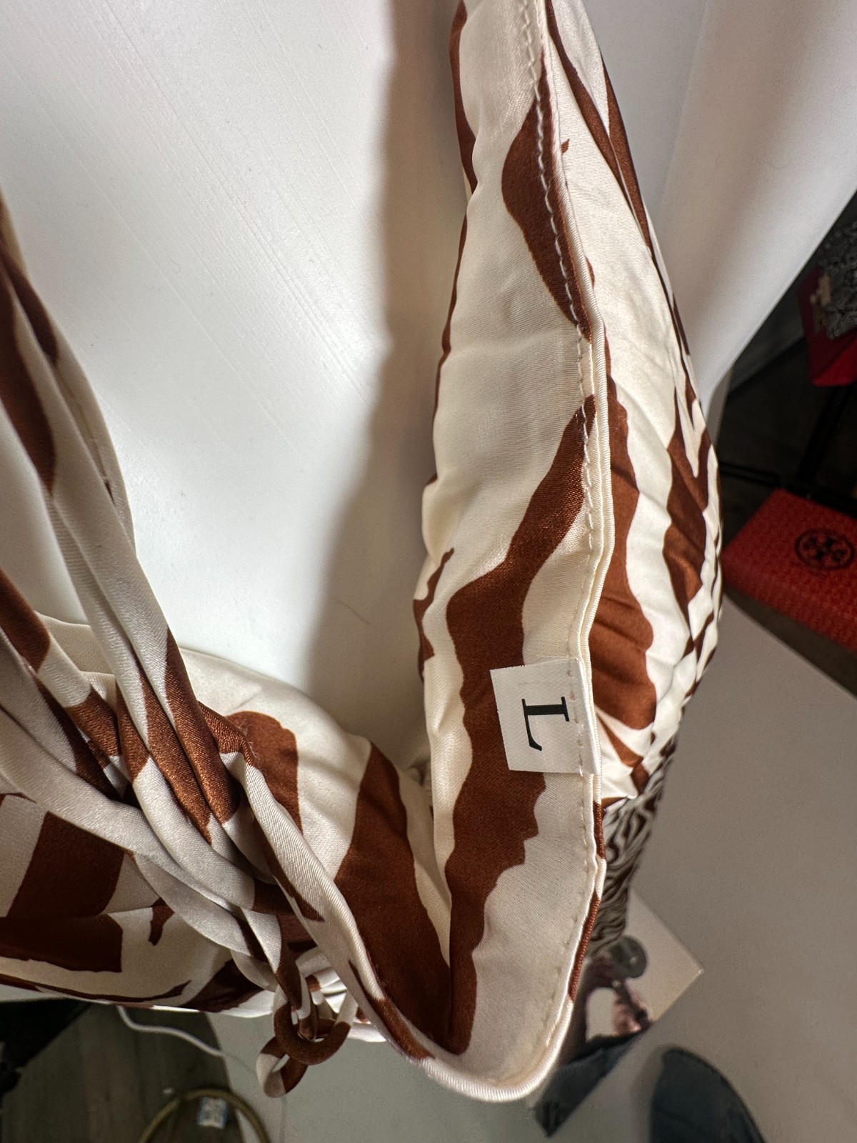 SHEIN Brown Zebra Print Maxi Dress Size Large Y2K Animal Print Slip Dress