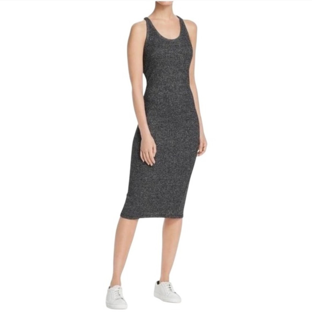 Rag & Bone Clara Ribbed Marled Knit Midi Tank Dress Minimalist Summer Women’s S