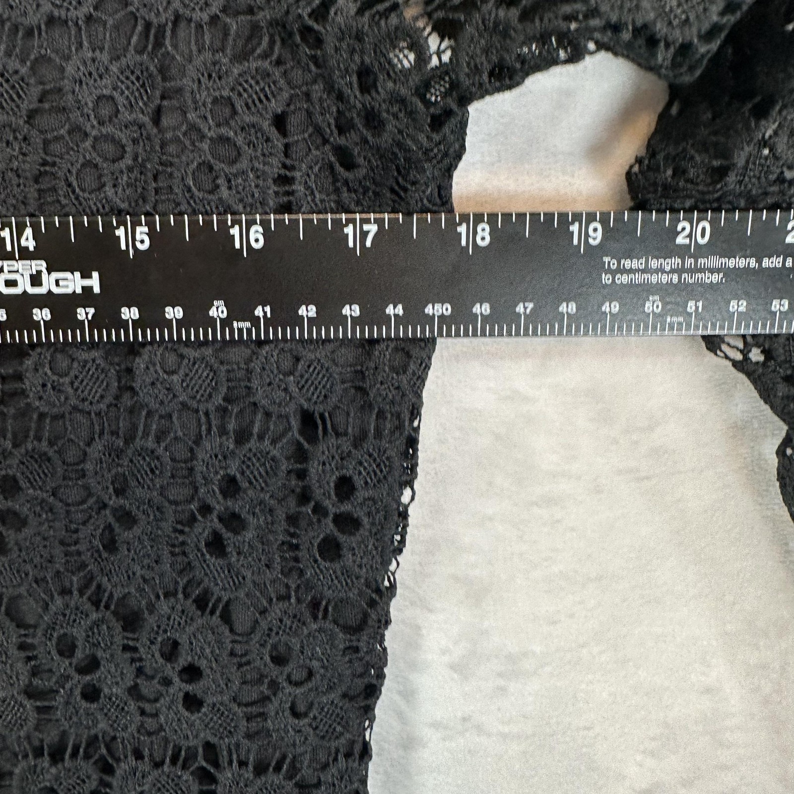Vintage Michael K Dress Womens Small Black Crochet Lace Fringe Hem Boho Y2K