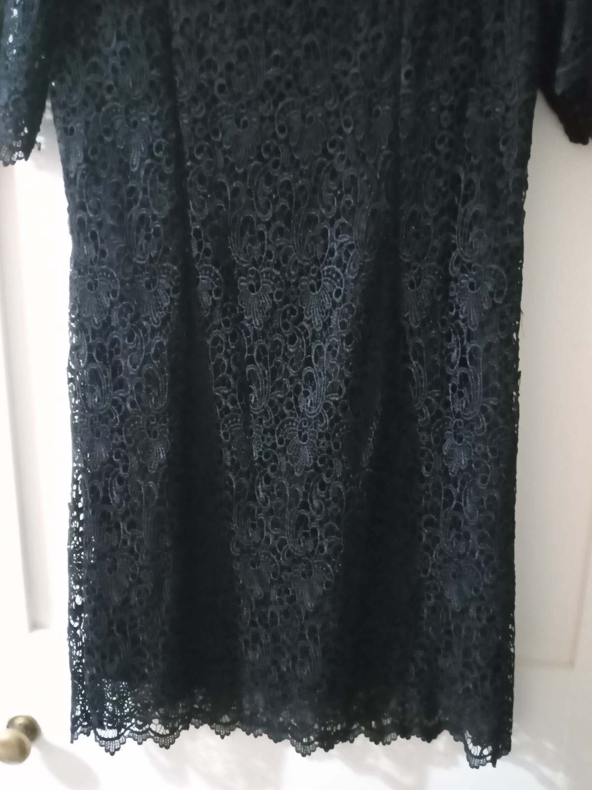 Ladies La Redoute Black Lace Short Sleeved Midi Dress Size 10 – VGC – Worn once