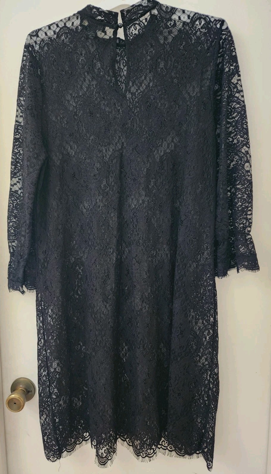 Forever 21 Plus Black Lace Dress Plus Sz 2X Evening Party Stretch Long Sleeves