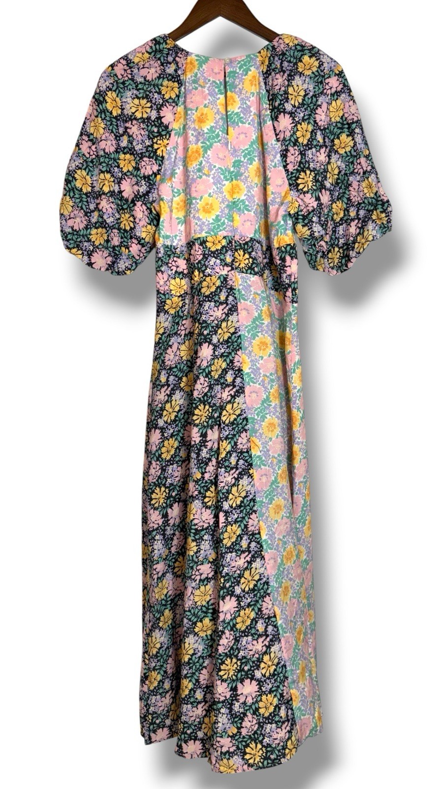 Nobody’s Child Penelope Spliced Patchwork Floral Midi Dress Size 8 NEW Ditsy