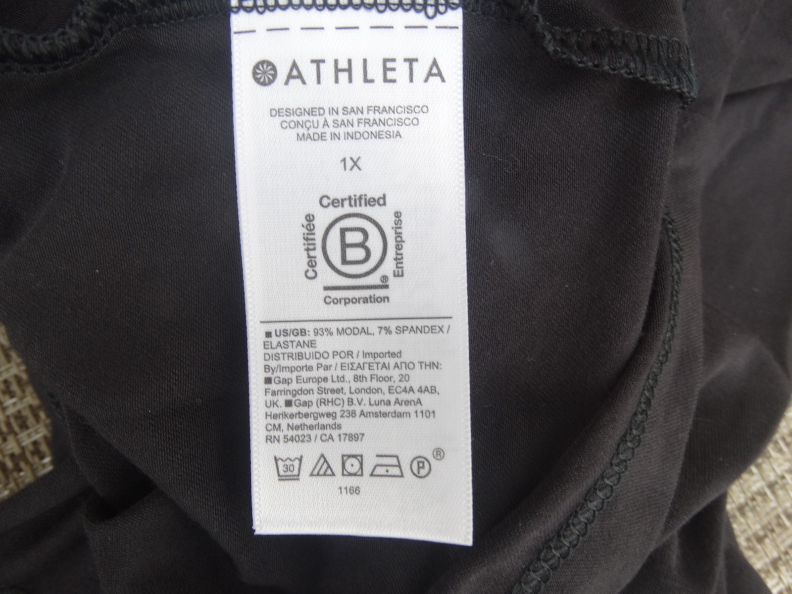 New ATHLETA Santorini Thera Dress Lightweight Stretch Athleisure Black Plus 1X