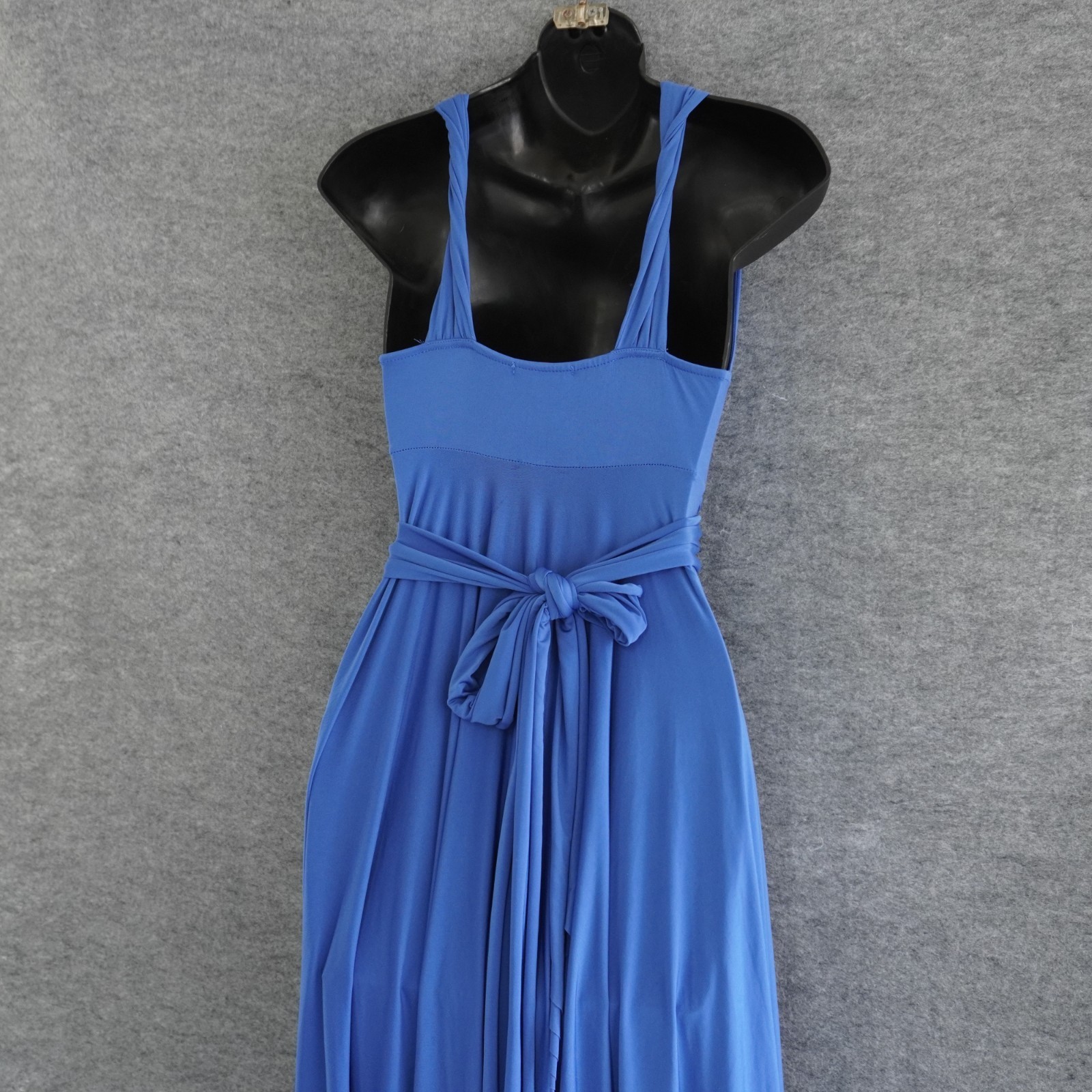 Georgiou Studio Vintage Y2K Infinity Dress Multiway Convertible Blue High Low SM