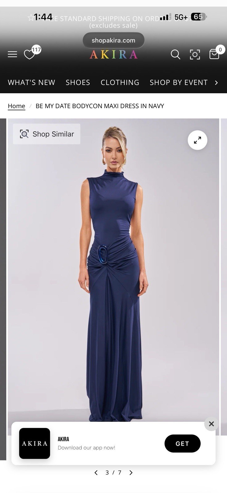 Akira Navy Dress