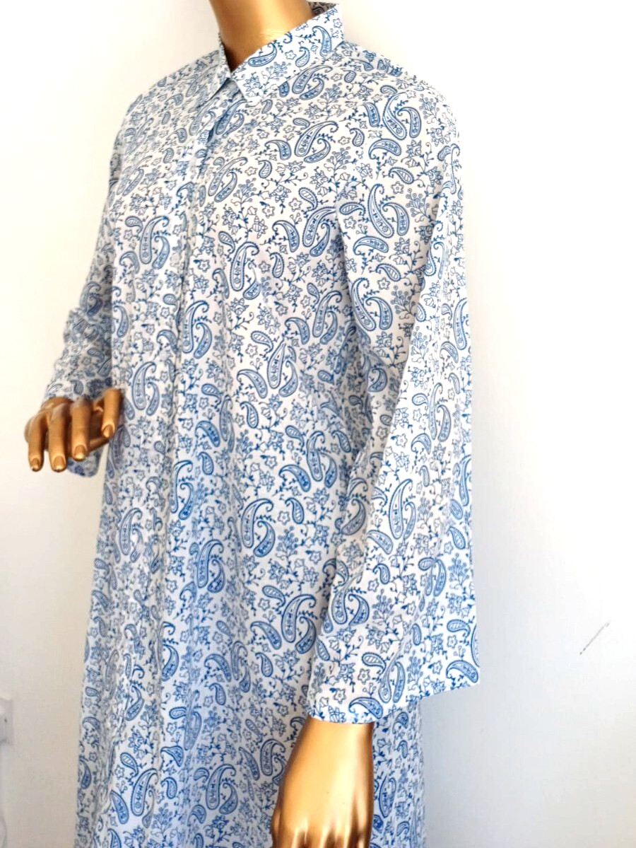 Indian Hand made Block Print Organic Cotton Floral Dress for Women All Seasons
