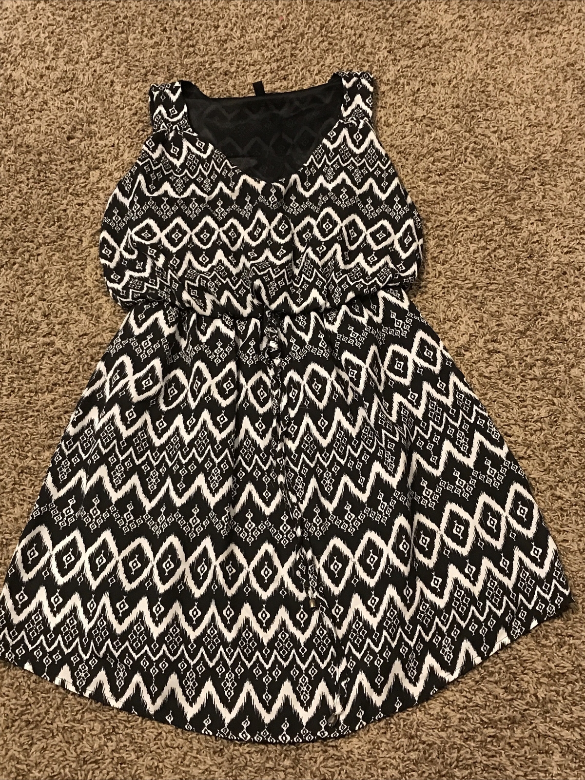 Be Bop Dresse Womens S Dress Black White Lined Polyester A22