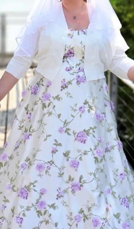 Say Yes To The Dress For Macys Ivory Lavender Floral 24W